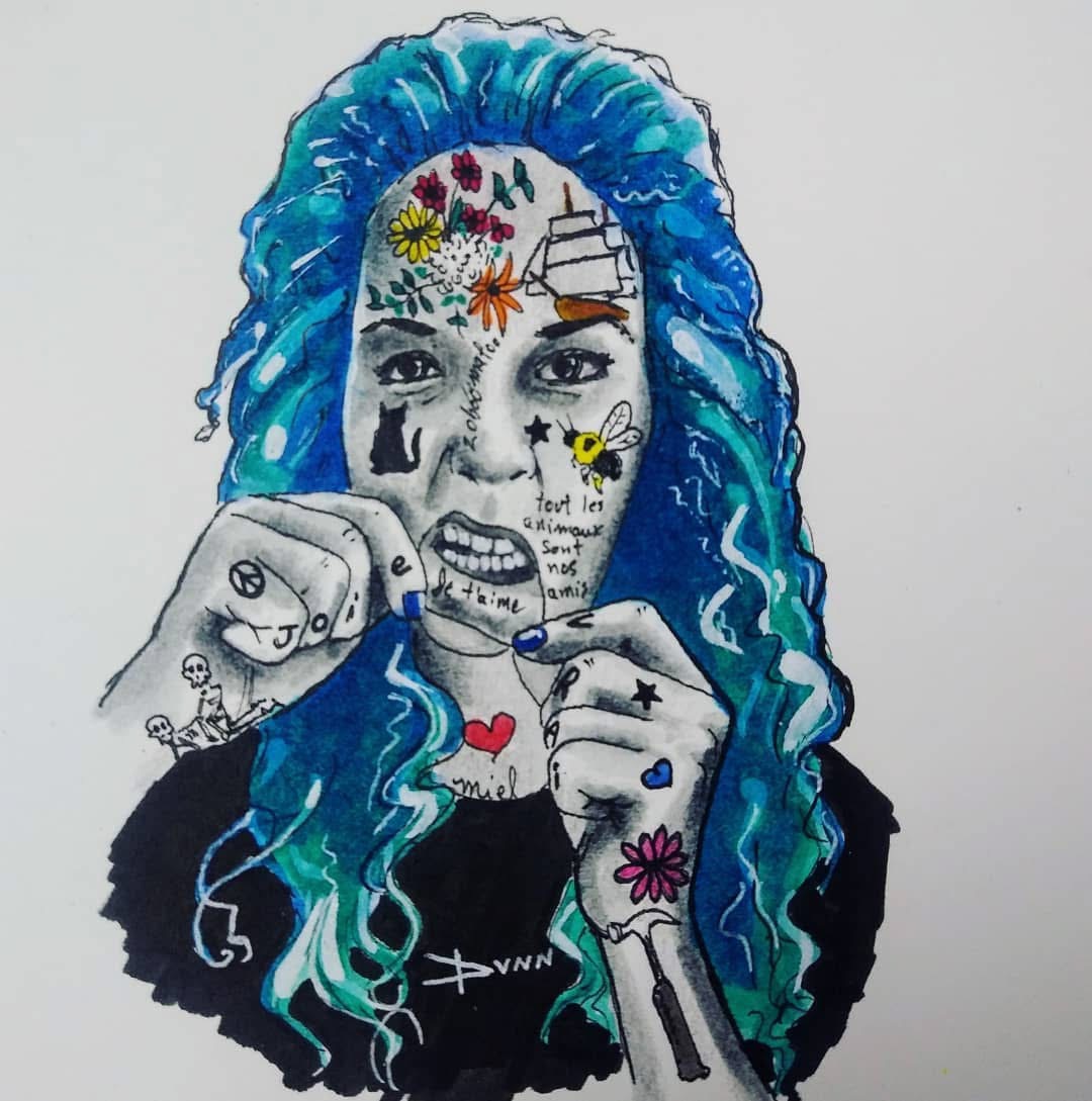 Portrait tatoué