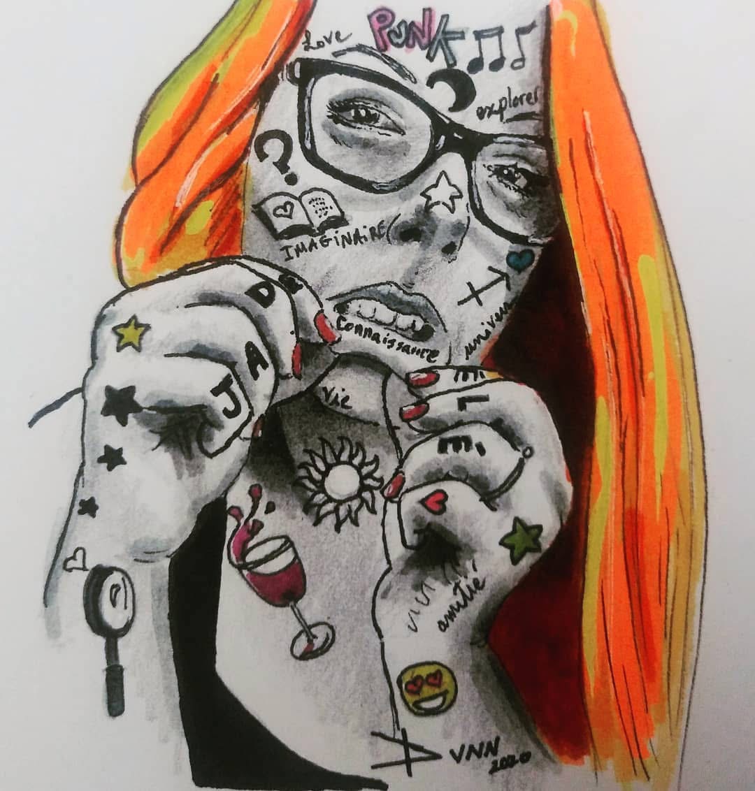 Portrait tatoué