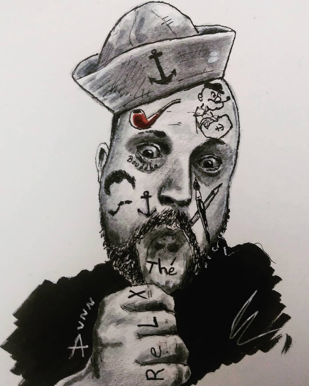 Portrait tatoué