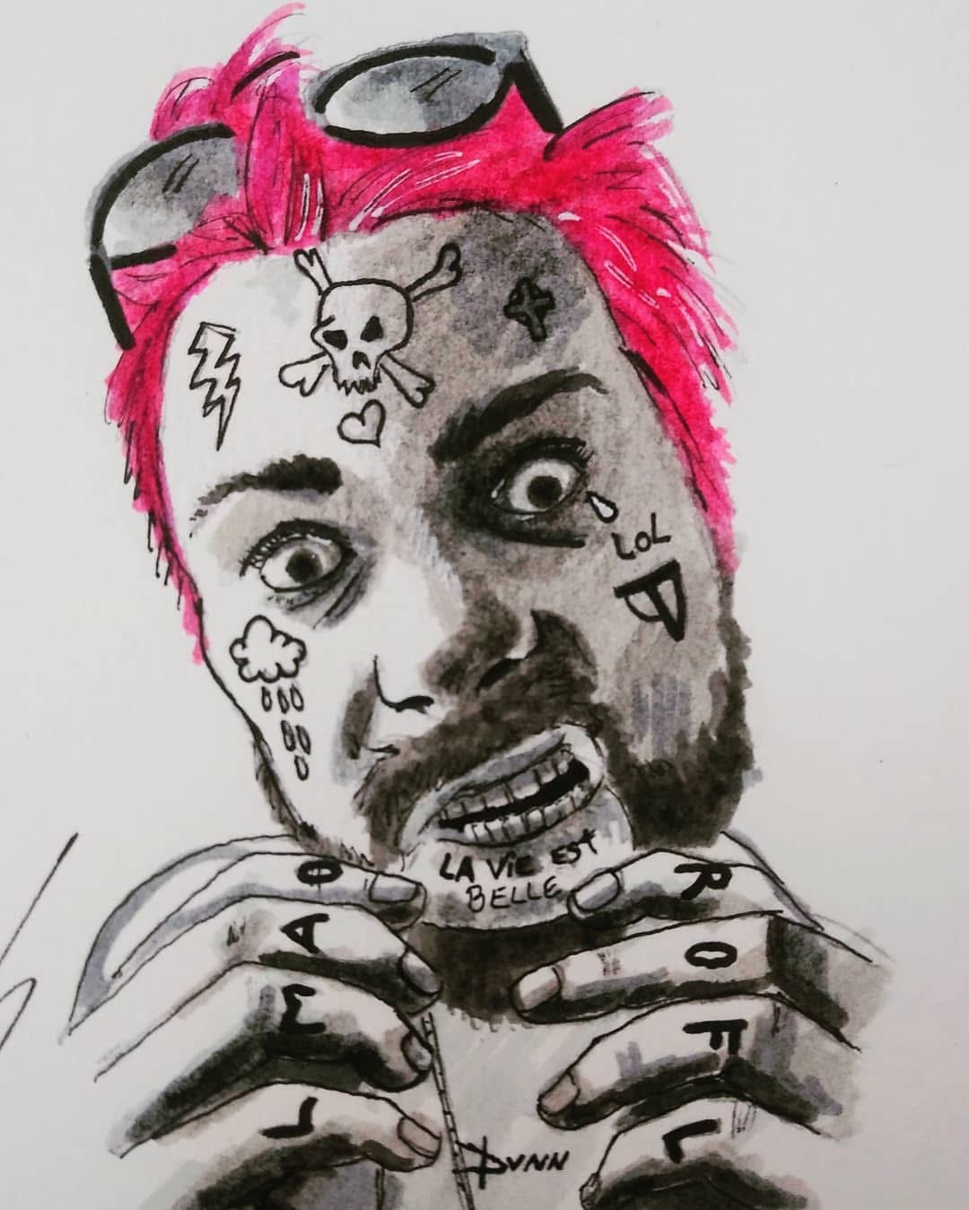 Portrait tatoué