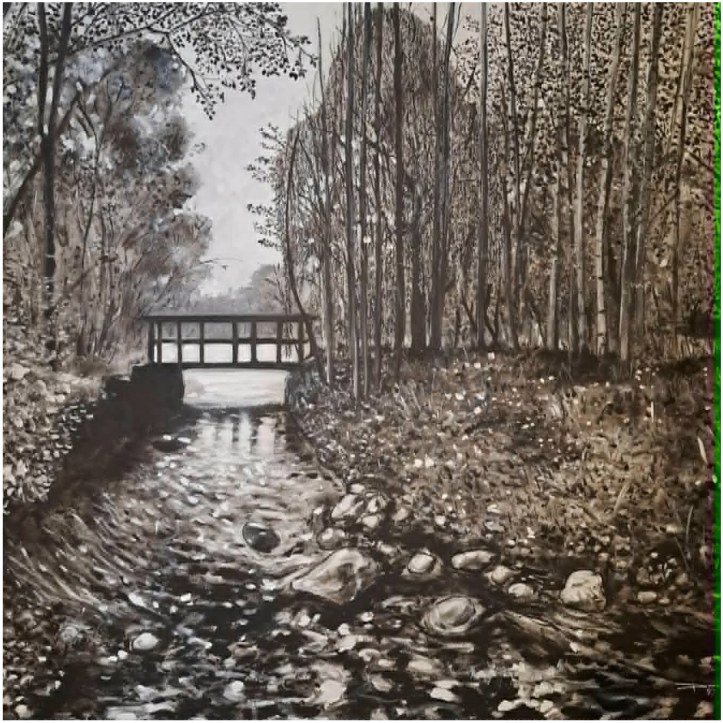 Paysage avec pont
